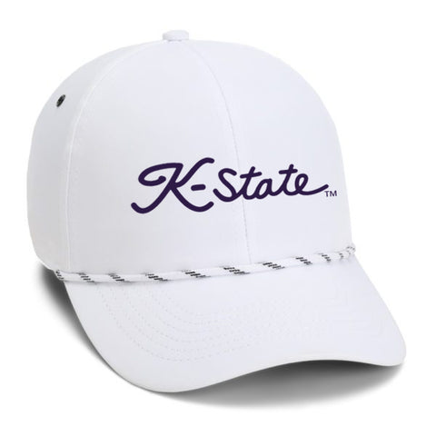 K-State Golf Script Habanero Rope (White)