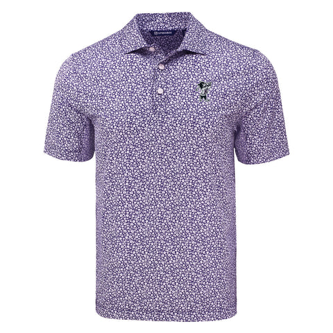 Cutter & Buck Pike Eco Flora Print Polo (Purple)