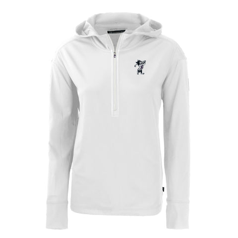 Cutter & Buck Women’s Daybreak Eco Half Zip Hoodie (White)