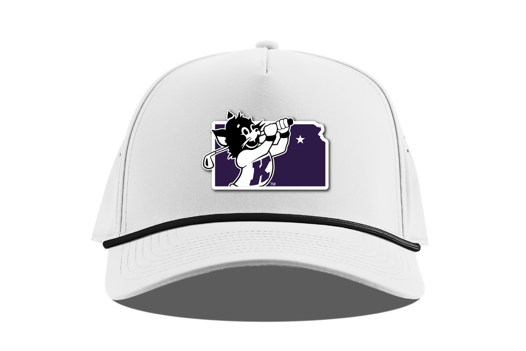 K-State KS Patch Branded Bills 5 Panel Rope (White)