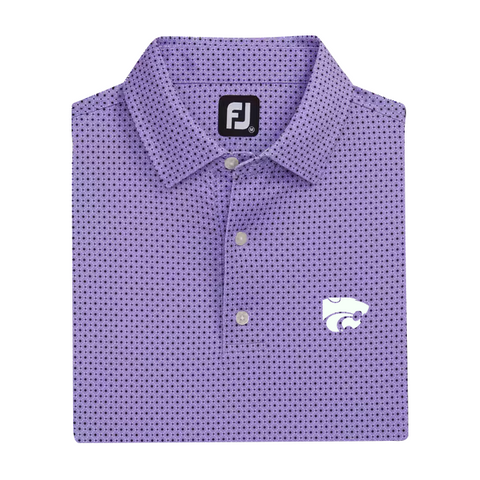 FootJoy Dot Geo Print Lisle Polo (Violet/Black/White)