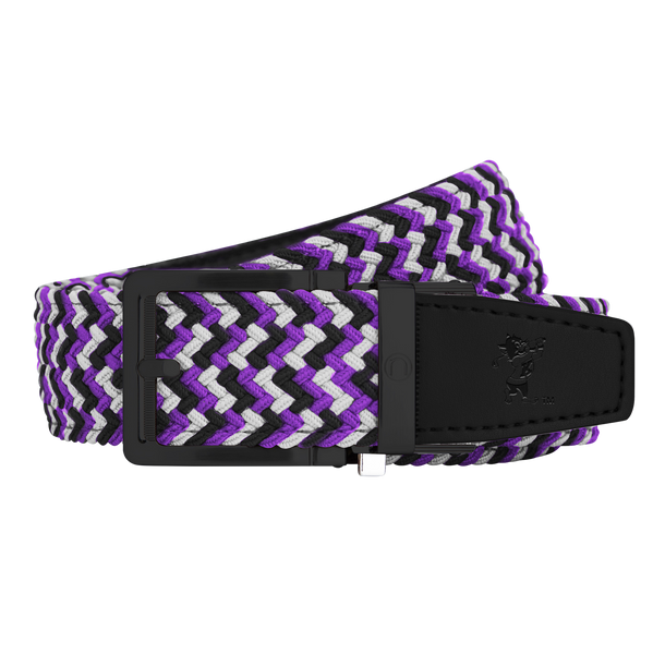 Nexbelt Braided w/ Golfing Willie Stamped Tip (Purple/Grey/Black)