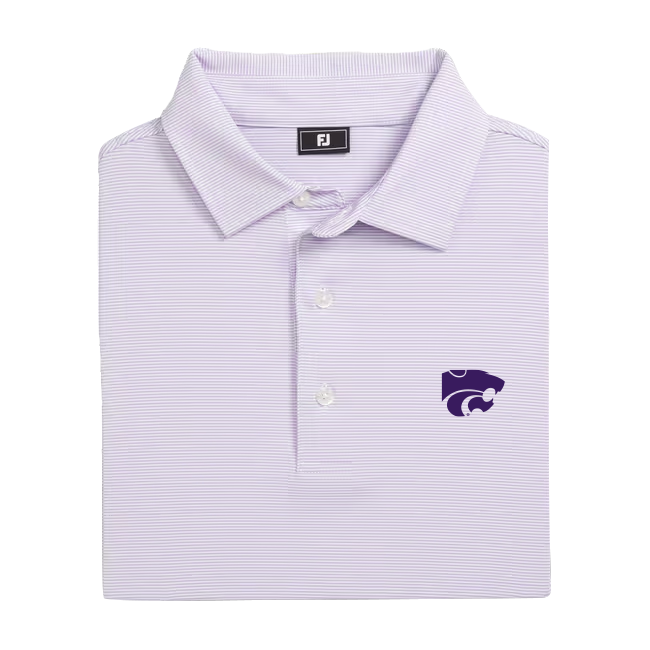 FootJoy MicroFeeder Stripe Polo (Lavender/White)