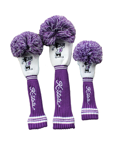 K-State Pom Headcover Set (Purple/White)