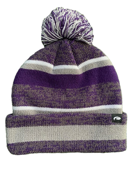 K-State Golfing Willie Willie Pom Beanie (Grey/Purple)