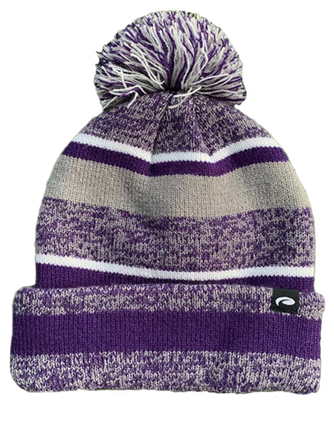 K-State Golfing Willie Pom Beanie (Purple/Grey)